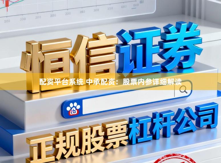 配资平台系统 中承配资：股票内参详细解读